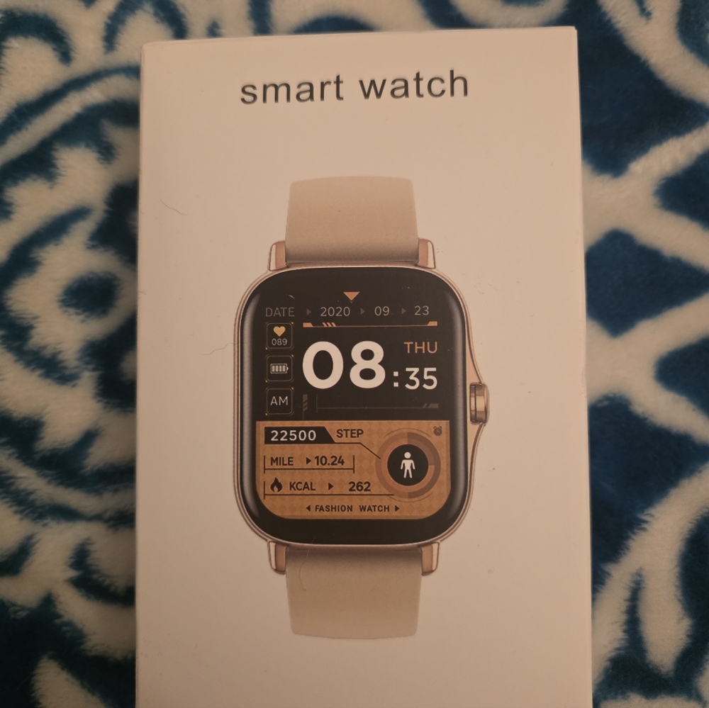Smart Watch with Rose Gold Strap